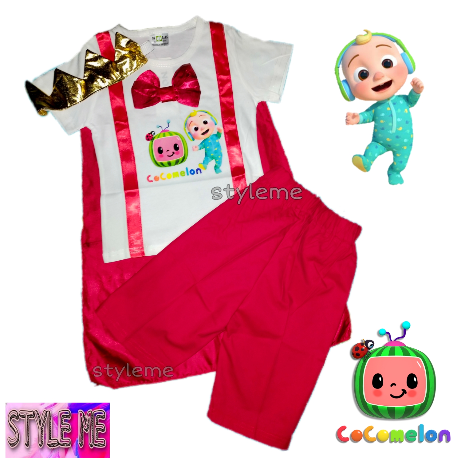 Prince Red Costume Shirt and Short Style for Baby and Kids 1