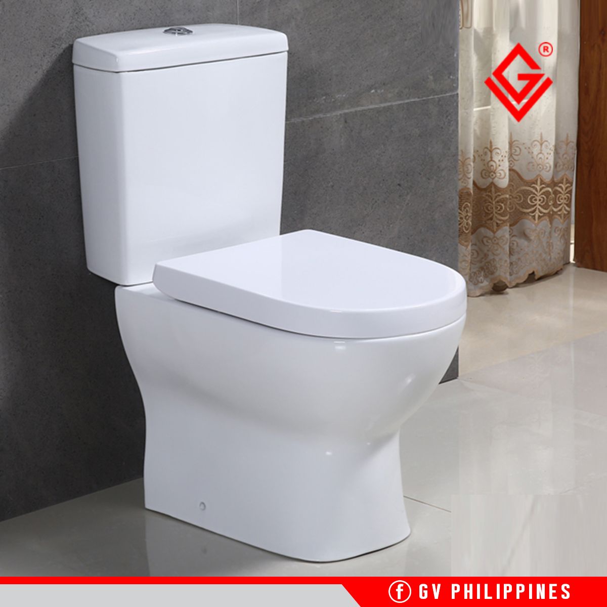 GV 7038 Rimless Dual Flush Water Closet Toilet Bowl | Lazada PH