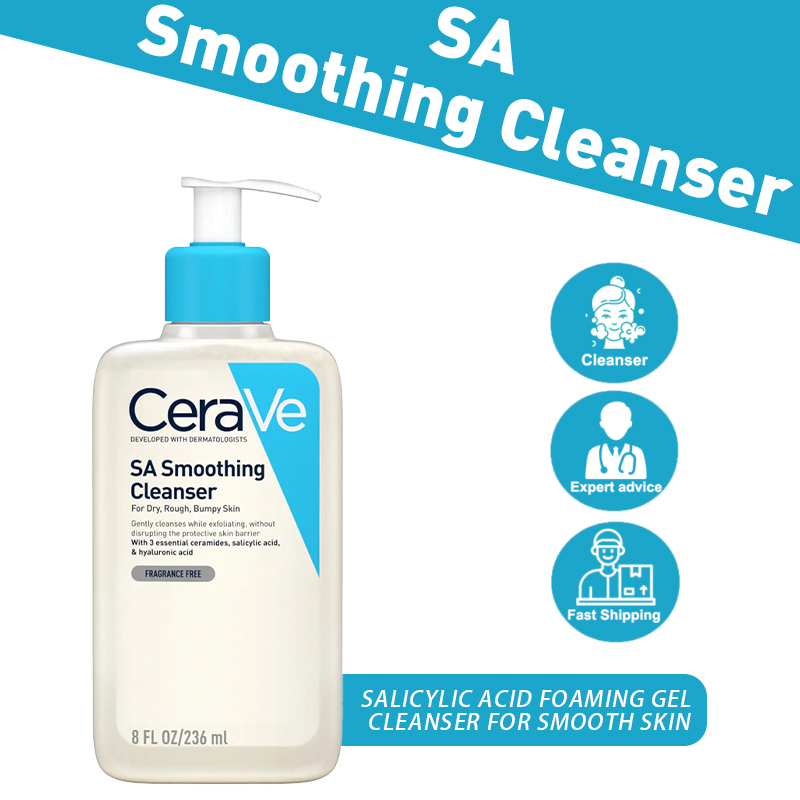 CeraVe Cleanser SA Smoothing Cleanser&Cream 100% Original Salicylic ...