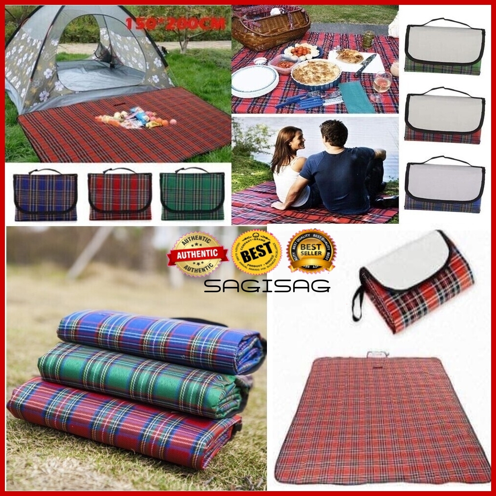 Camping Mat Blanket For Outdoor Waterproof Picnic Blanket Rug Travel Outdoor Camping Beach Mat Green Lightweight And Foldable Lazada PH