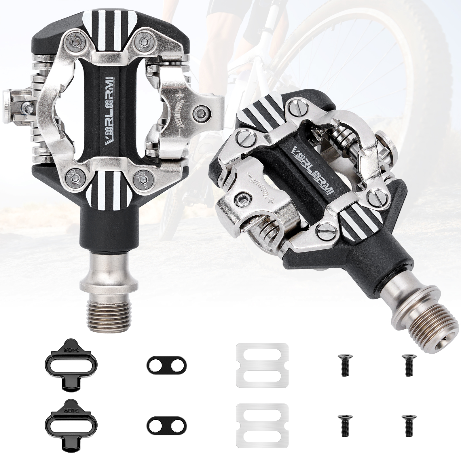 Pedal SelfLocking SPD Bike Lock Pedals Carbon Fiber Composite Cleats