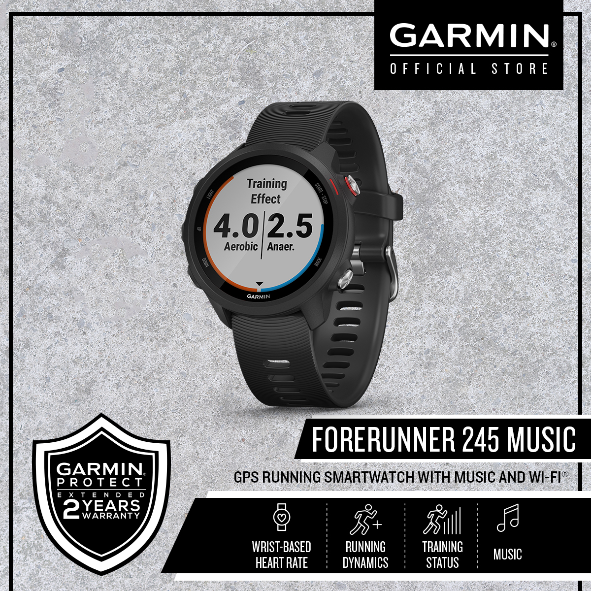 running smartwatch with music