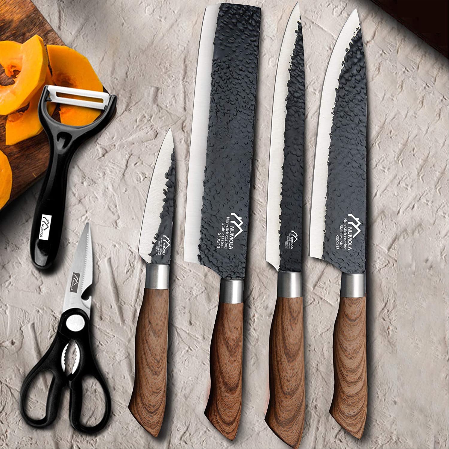 6PCS/Sets Colorful Kitchen Knives Set Stainless Steel Kitchen Knife Set  Without Block Cute Fruit Knife Set Kitchen Supplies Tool