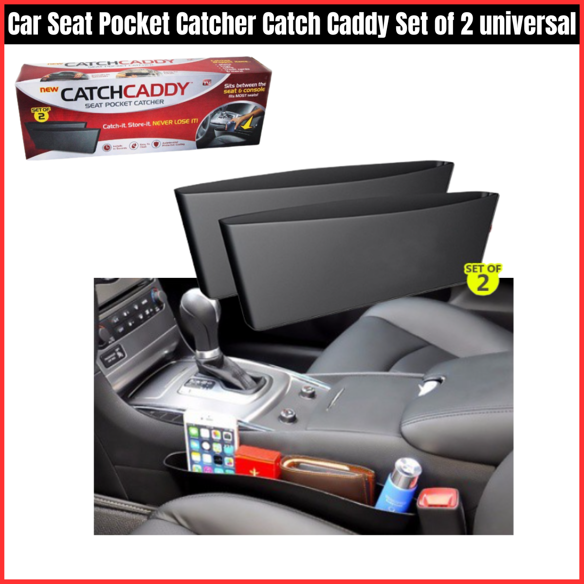 New Car Seat Pocket Catcher Catch Caddy Set of 2 universal Lazada PH