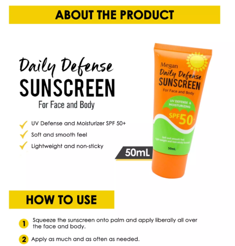 megan daily defense sunscreen