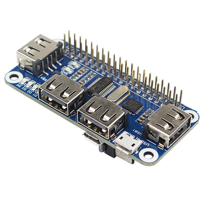 Bảng giá 4 Ports USB HUB HAT For Raspberry Pi 3 / 2 / Zero W Extension Board USB To UART For Serial Debugging Compatible With USB2.0/1.1 Phong Vũ