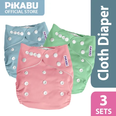 Pikabu Cloth Diapers with FREE Inserts - Pastel Bundle [3 Sets]