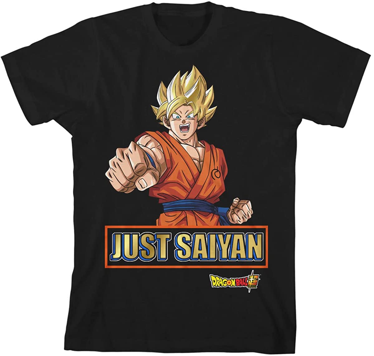 Dragon Ball Super Goku Just Saiyan Boy's Black Cotton T-shirt for Men ...