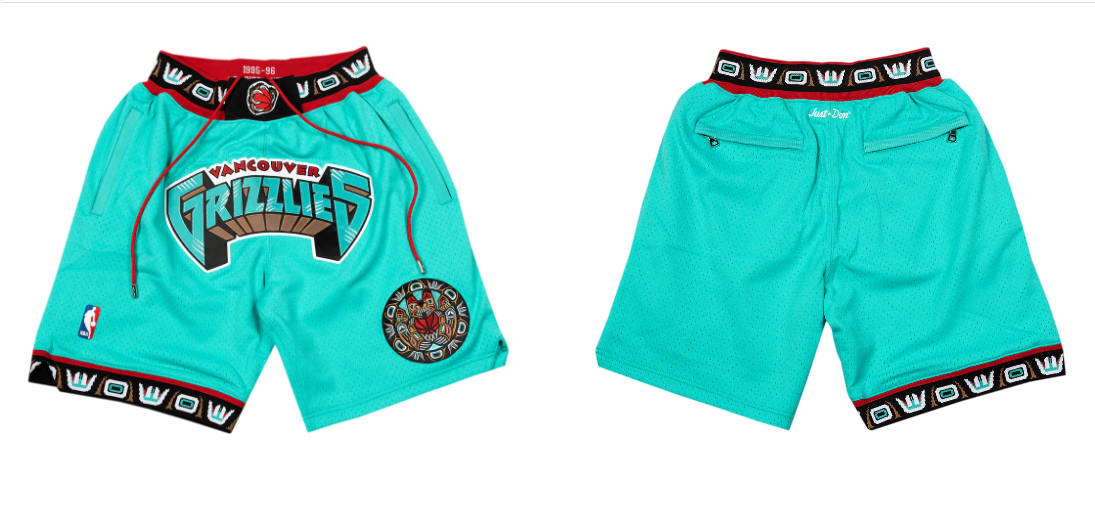 Just Don 90s Shorts Vancouver Grizzlies 1995-96