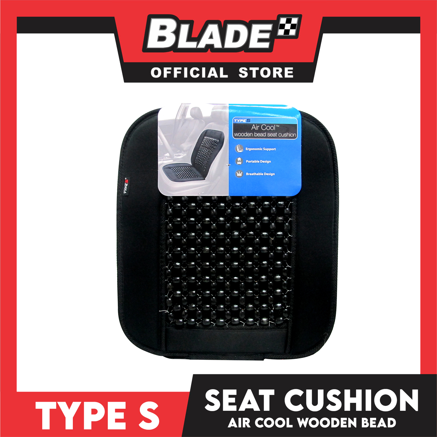 Type S Air Cool Wooden Bead Seat Cushion SC55871 Lazada PH