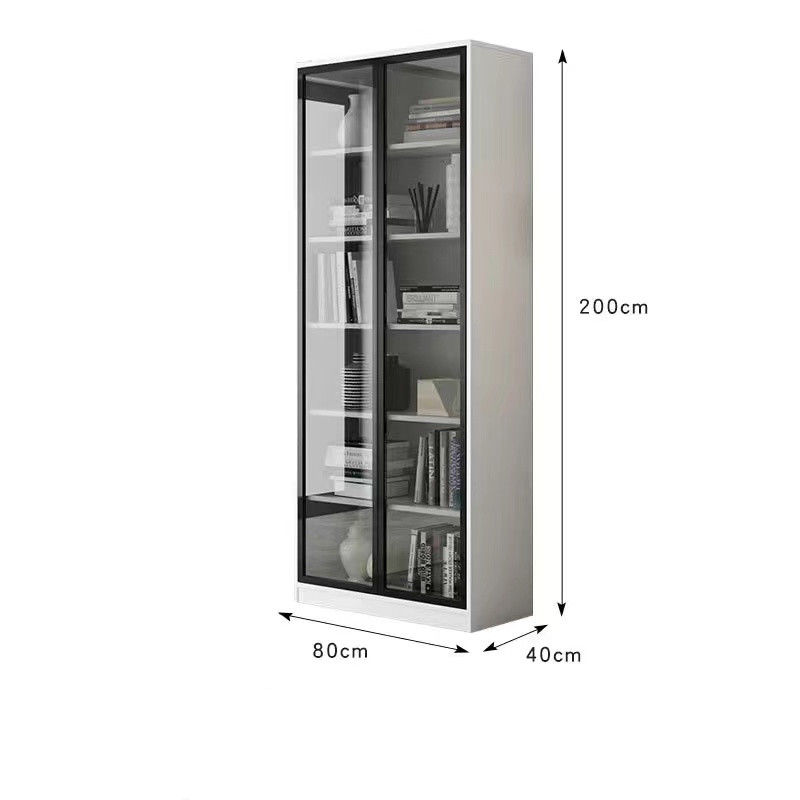 Europeanstyle light luxury new office glass door file bookcase
