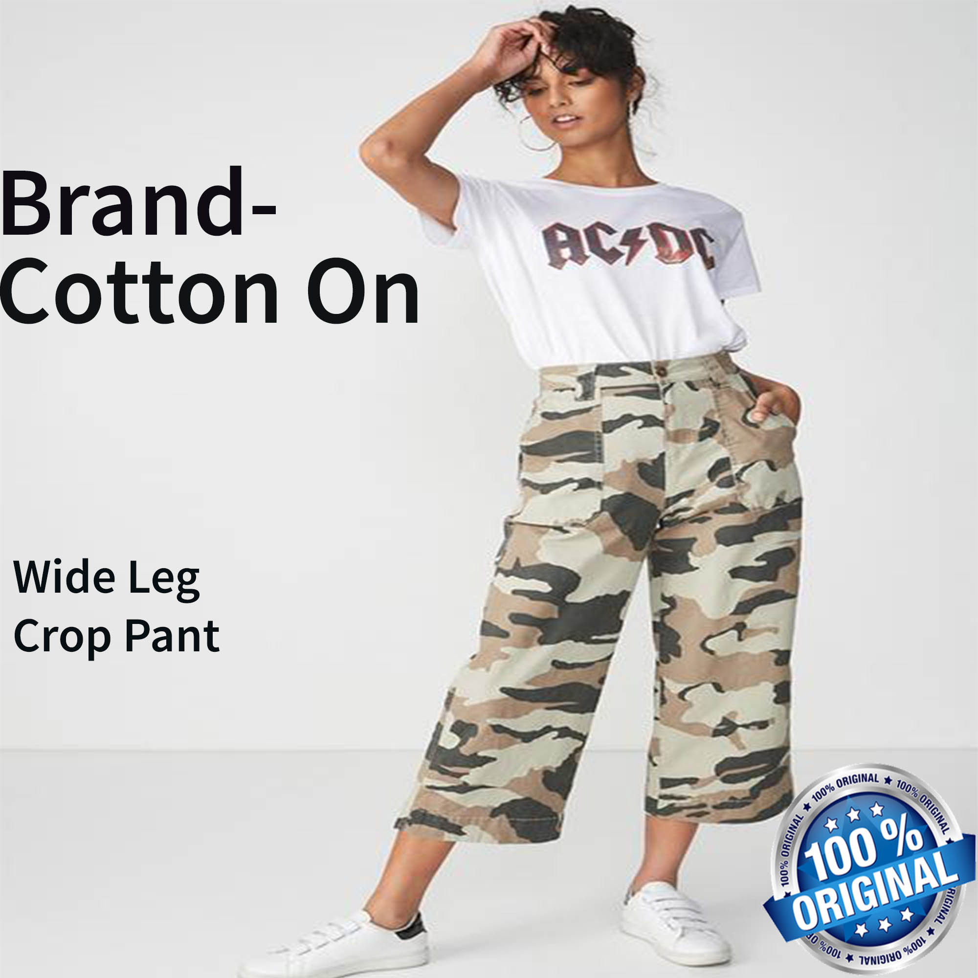 womens camo crop pants