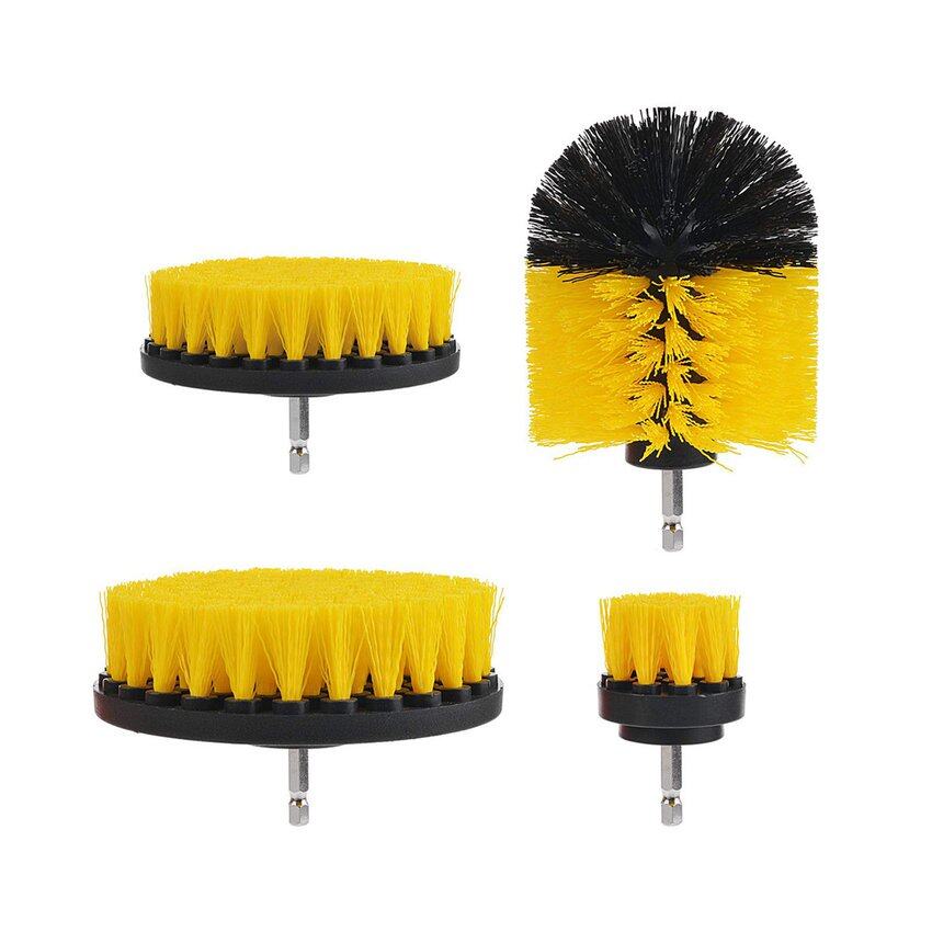 Electric Drill Brush 12Pcs Kit Plastic Round Cleaning Brush For Carpet ...