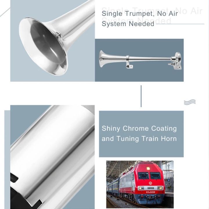 300db Car Air Horn Zinc Alloy Chrome Plating Double Tube