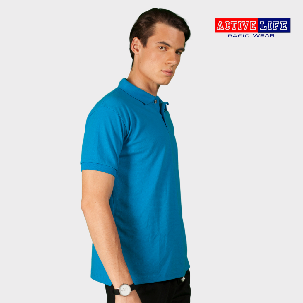 Active Life Premium Mens Polo Shirt (Honeycomb) Dark Aqua