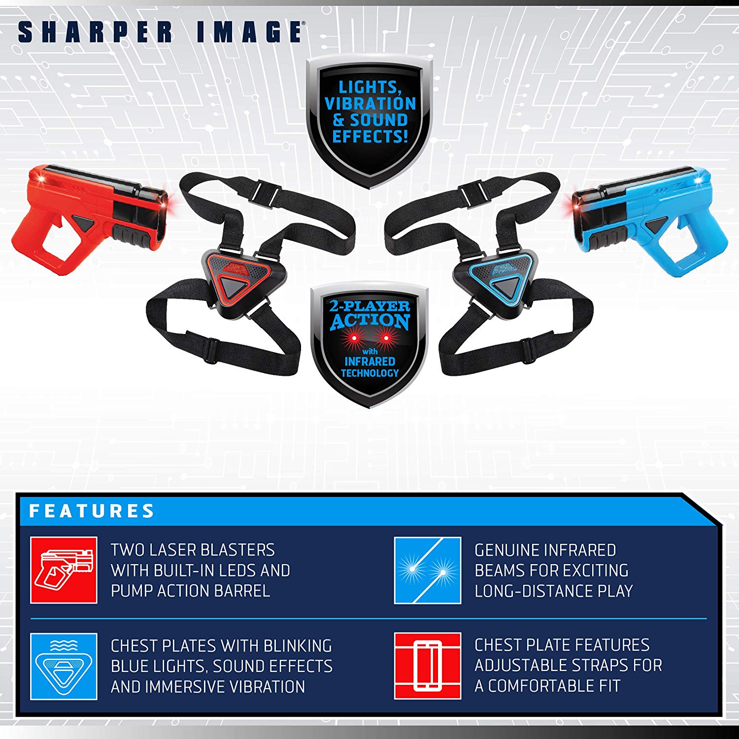 sharper image two player electronic laser tag