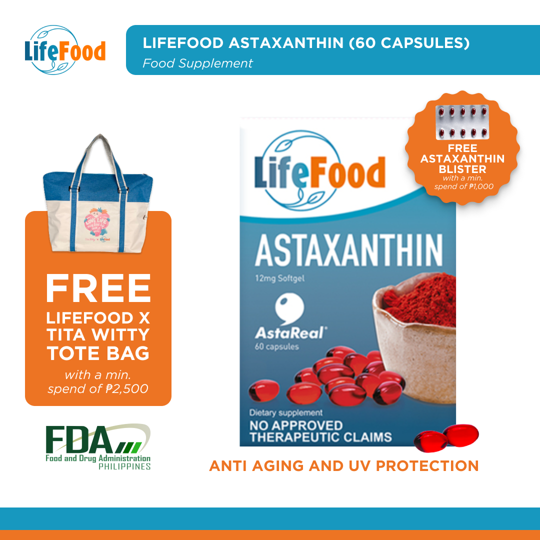 LifeFood Astaxanthin 60 capsules (Anti Aging and UV Protection) Lazada PH