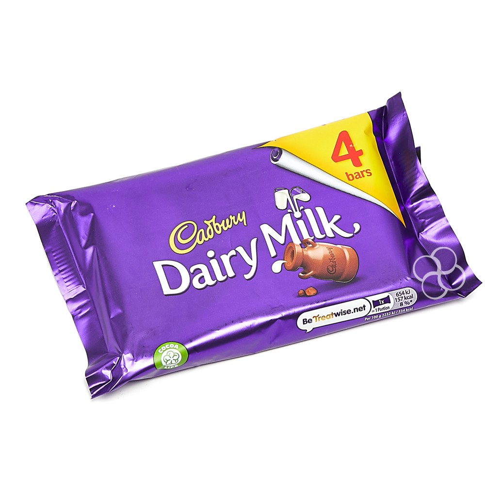 Cadbury Dairy Milk Chocolate Bars 4 x 117.2g Lazada PH