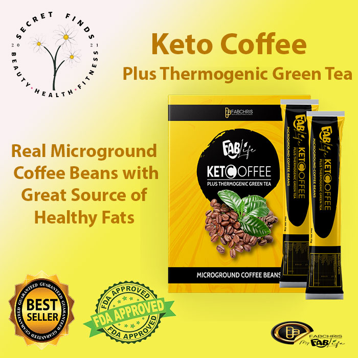 SecretFinds FabLife KETO COFFEE Plus Thermogenic Green Tea 15g x 12