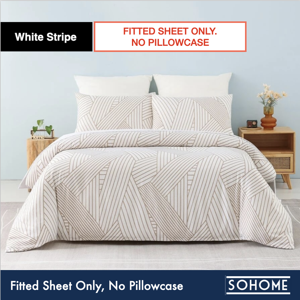 [FITTED SHEET ONLY] SOHOME 1pc GARTERIZED Fitted Bedsheet PILLOWCASE