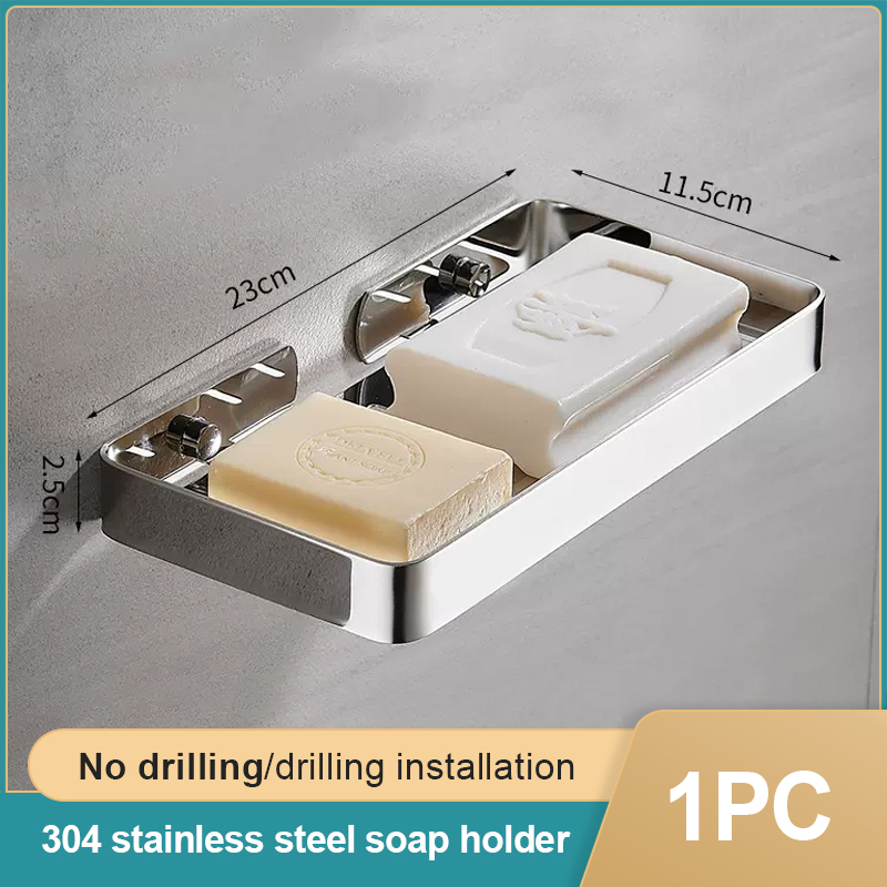 【FOJO】High Quality 304 Stainless Steel Bathroom Stand Organizer Rack No ...