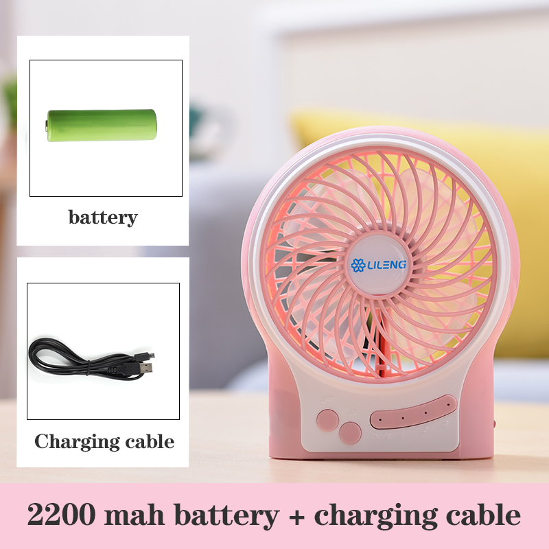 Hot LILENG USB Mini Wind Power Handheld Clip Fan Portable Rechargeable