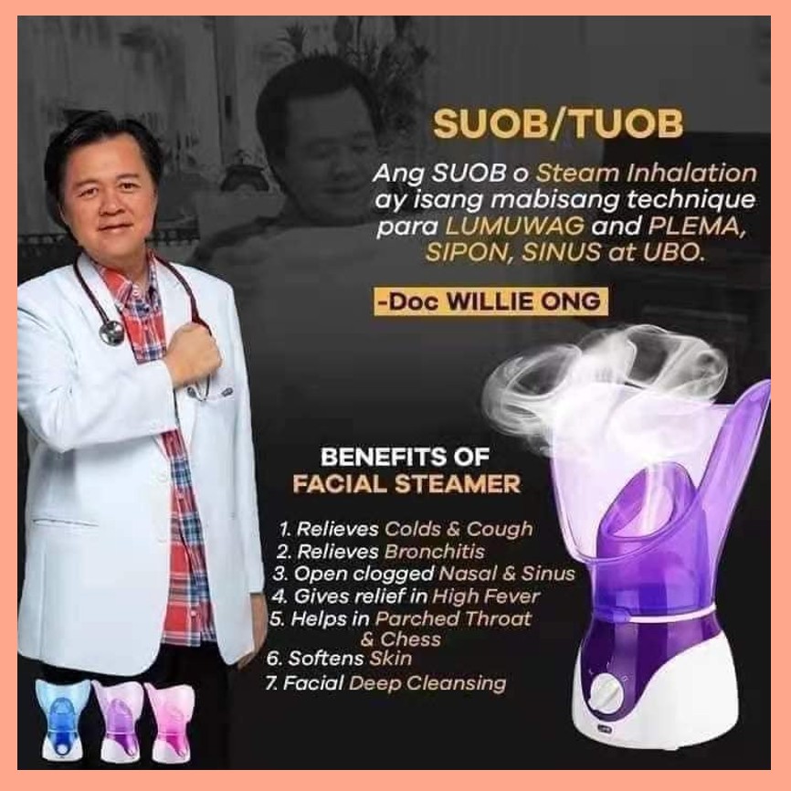 TASPH [2 in 1] Portable Nano Steam Inhaler Facial Steamer Sauna Mist