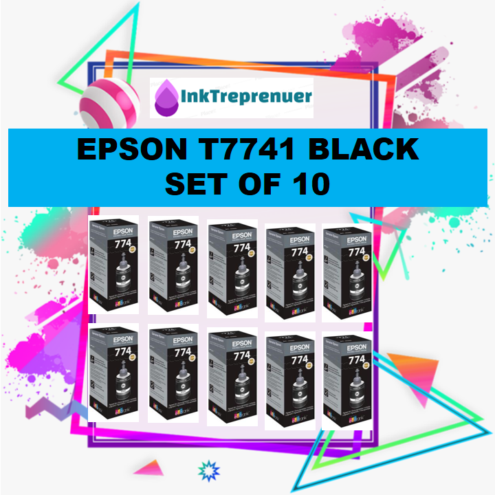 Epson T7741 Black Original Ink Bottle Set of 10 Lazada PH