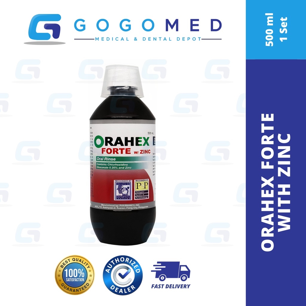 Orahex Forte with Zinc Dental Oral Rinse Mouthwash (with Chlorhexidine