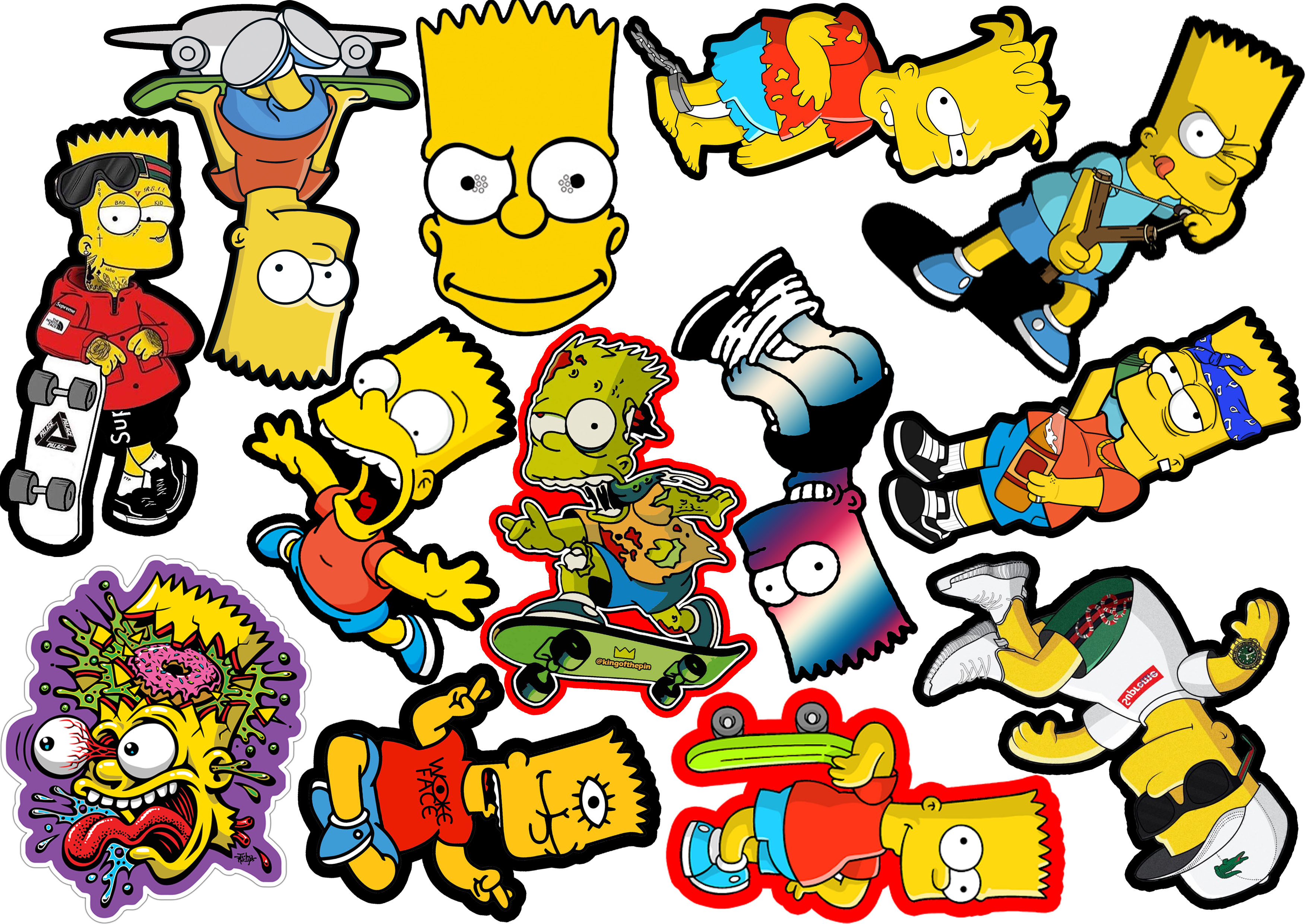 supreme simpson sticker