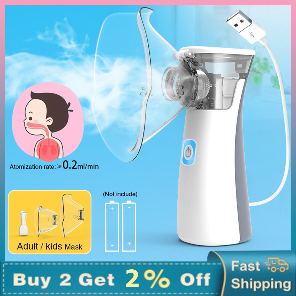 Portable Handheld Nebulizer Inhaler Mesh Nebuliser Silent Nabolizer ...