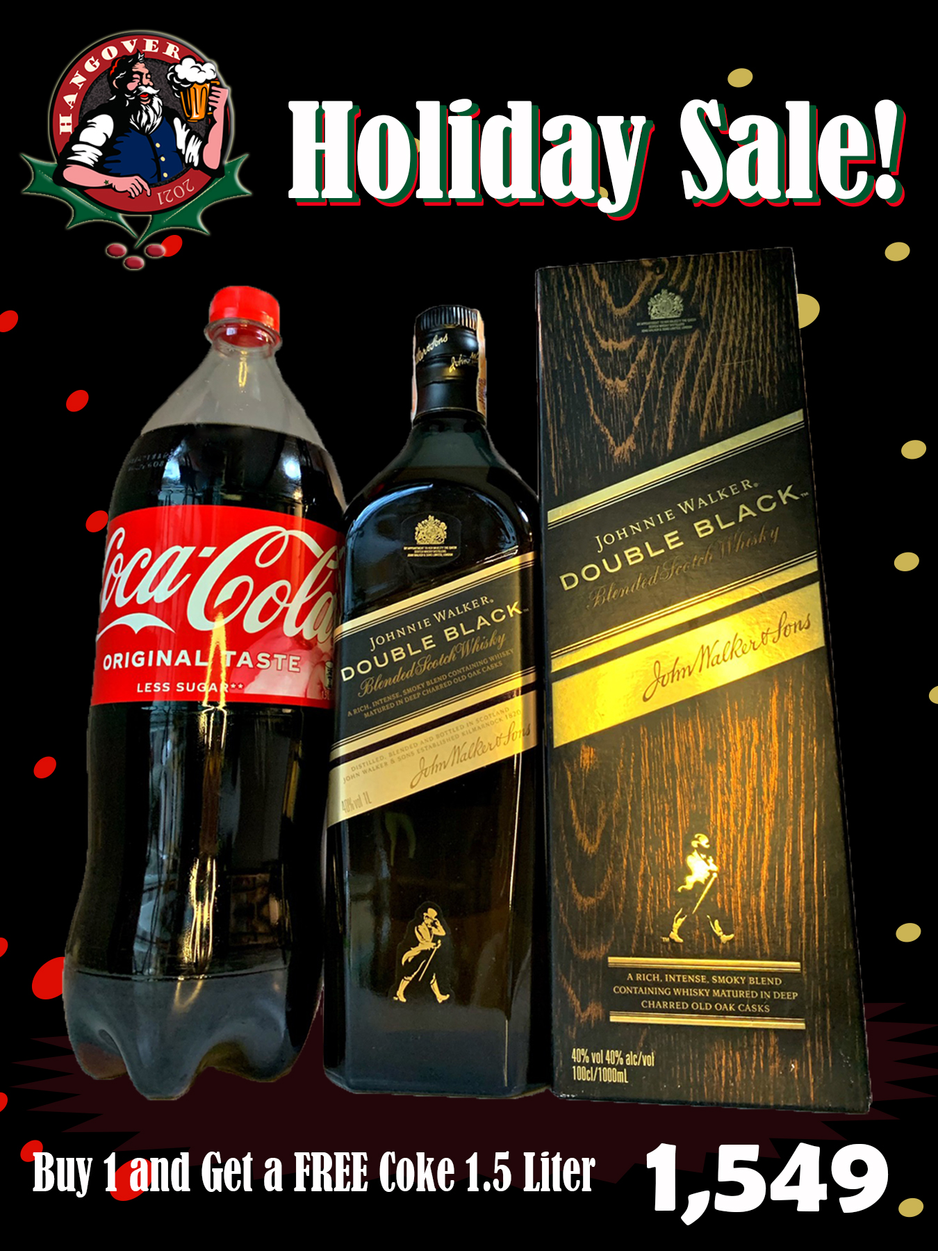 Johnnie Walker Double Black + 1.5 Liter Coke for FREE Lazada PH