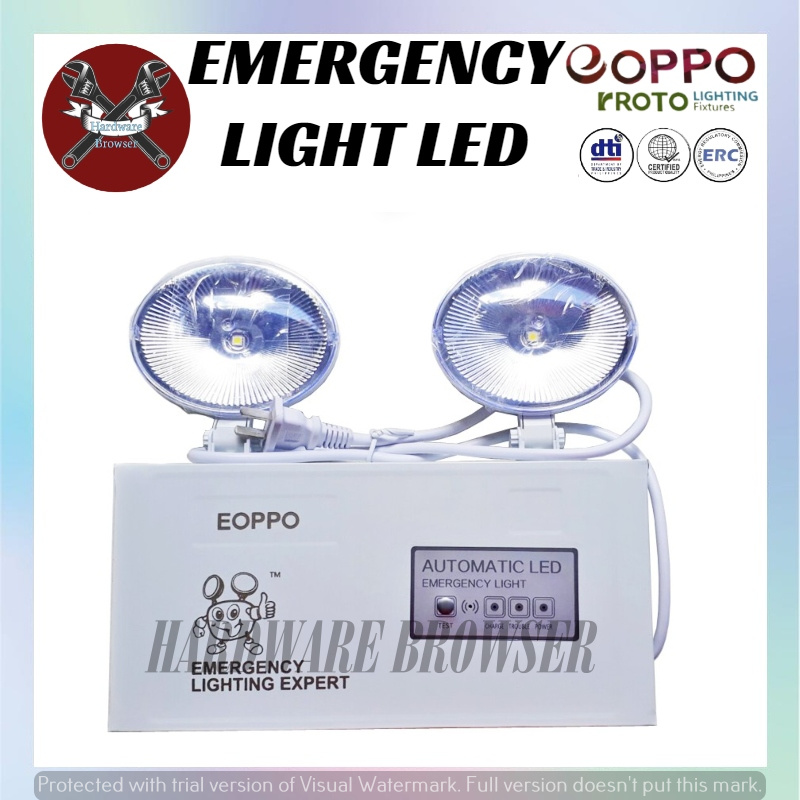 KN3001 WALL MOUNTED LED EMERGENCY LIGHT White color TWIN HEAD Lazada PH