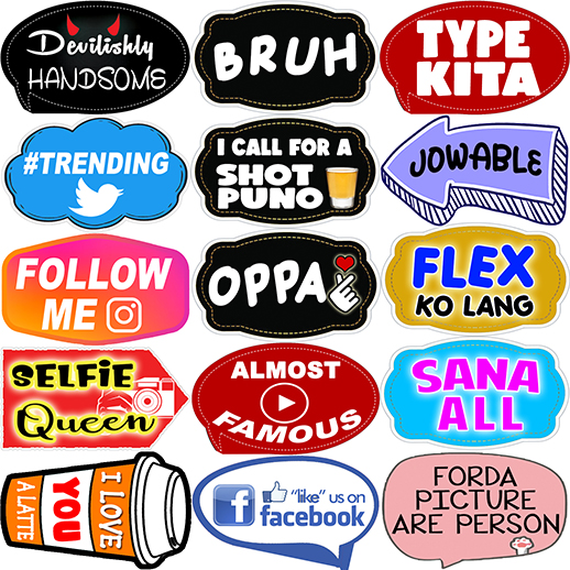 Photobooth props 15 pcs set on sintraboard Lazada PH