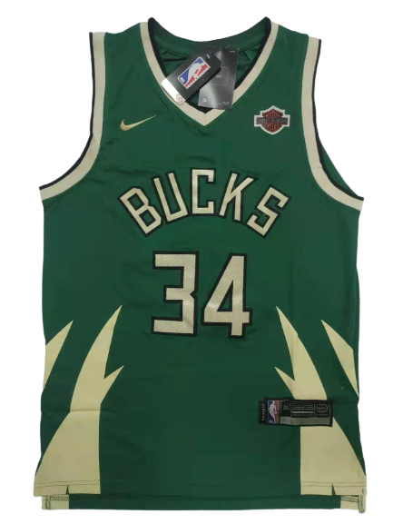 NBA Giannis Antetokounmpo Milwaukee Bucks Green 2020-21 Earned Edition  Jersey