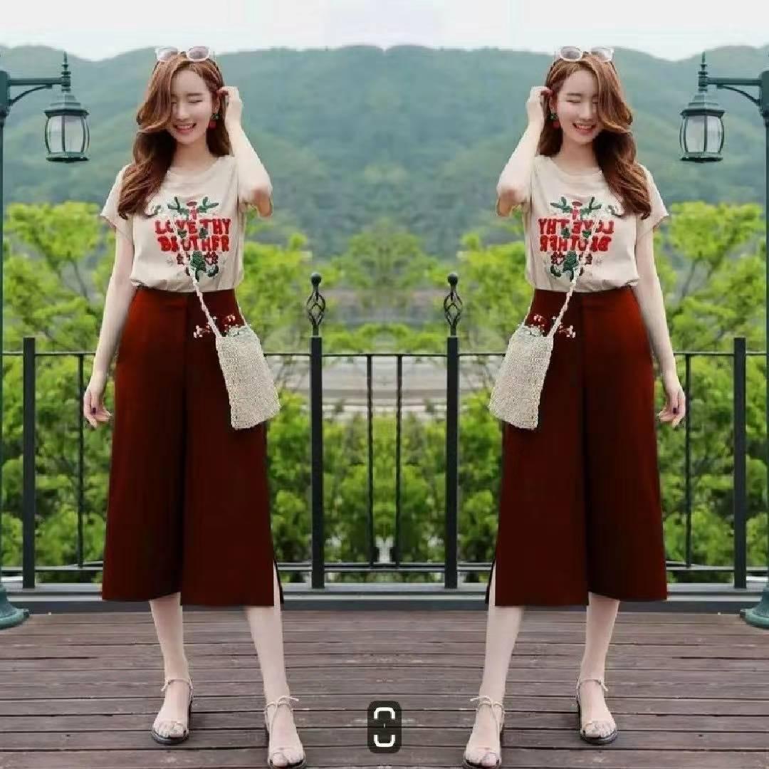 Best seller terno pants(cream top and pants)formal terno daily use outfit  for women | Lazada PH