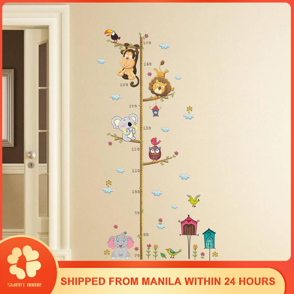 Kids Height Chart Wall Stickers, Baby Growth Height Wall Ruler Decals