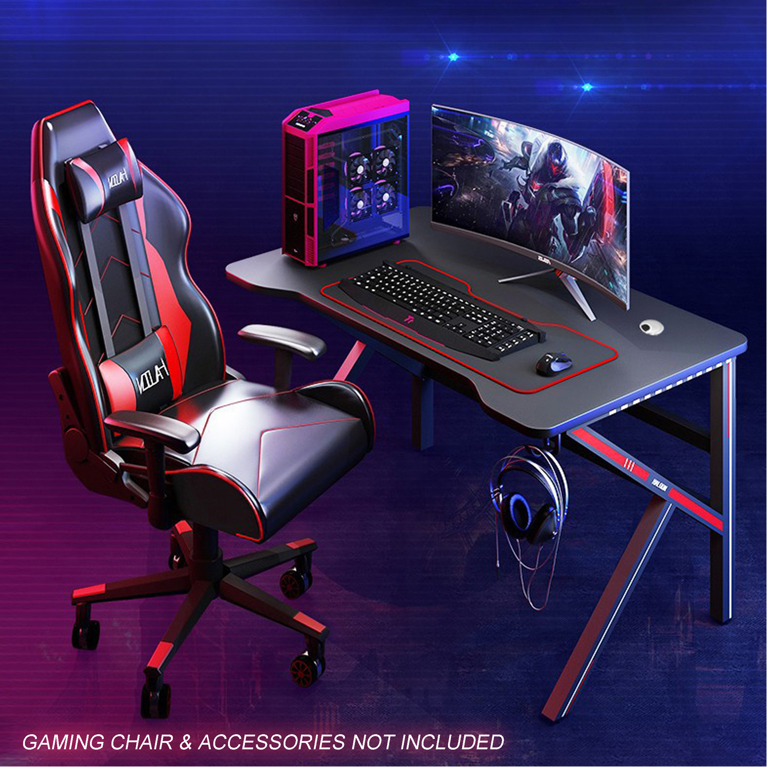 KRUZO K-GAMER Computer Gaming Table 120cm x 60cm x 75cm | Lazada PH