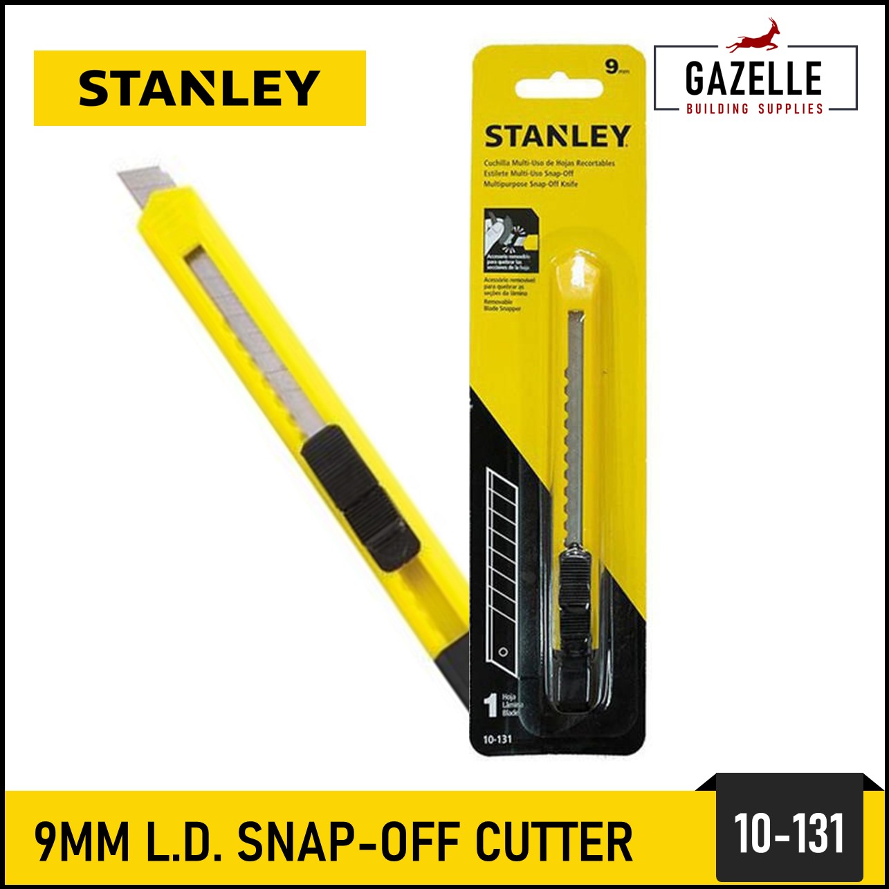 STANLEY Basic Light Duty Snap-off Blade Knife Utility Cutter Refill 9 mm /  18mm - 10-131 / 10-143 / 11-300 / 11-301