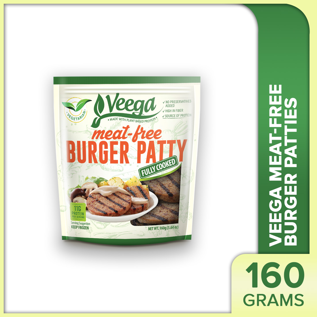 VEEGA MeatFree Burger Patties 160G Lazada PH