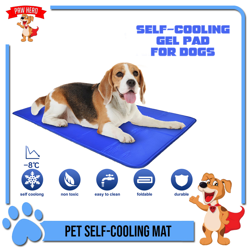PAW HERO Pet Dog Self Cooling Mat Pad ice gel Waterproof Dog Bed