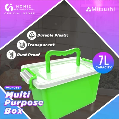 Mitsushi WD-016 Durable Space Saving Colored Plastic Multi-Purpose Storage Box 13 Liters Capacity