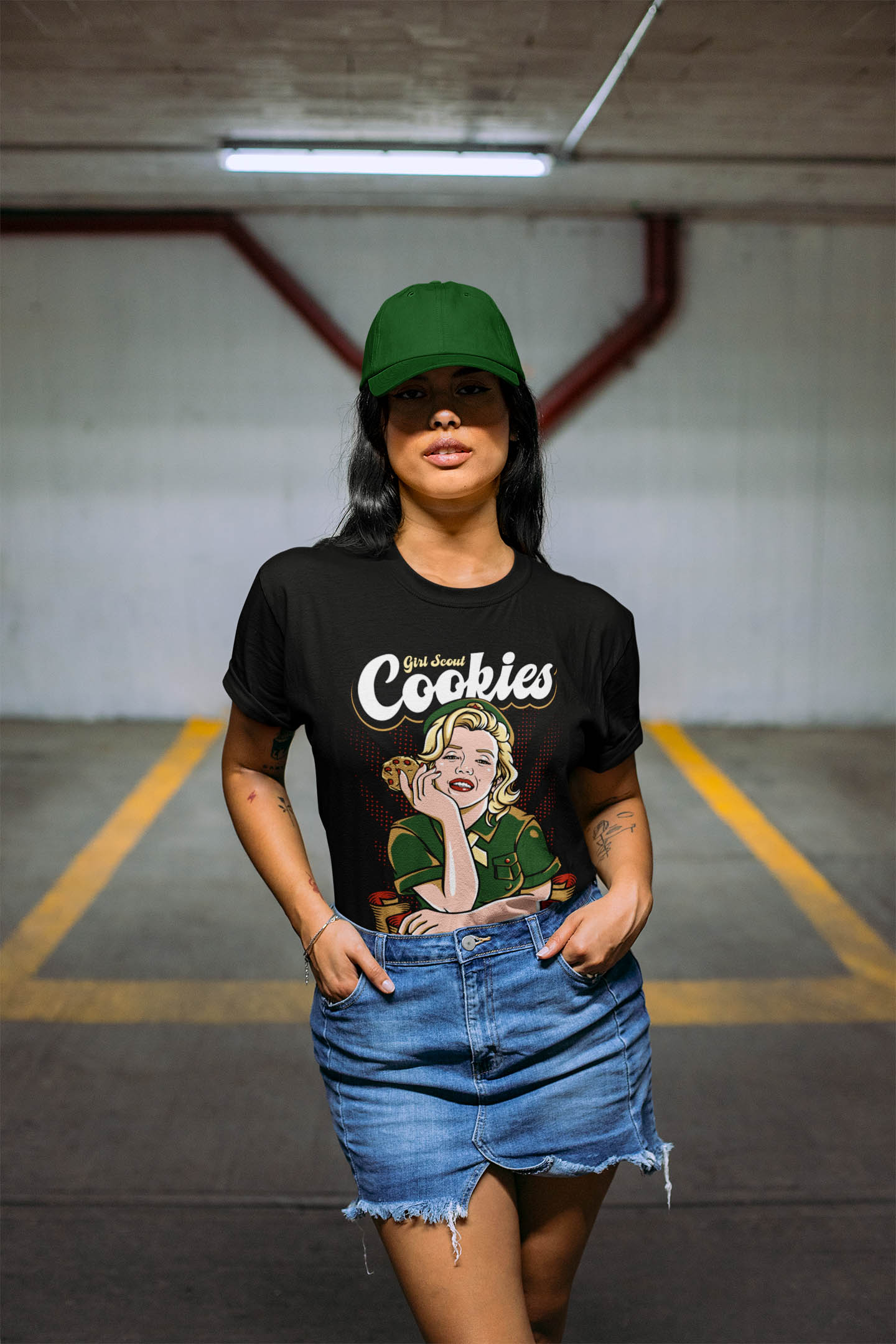 The Green Craft GIRL SCOUT COOKIES (Black) 100% Cotton T-shirt