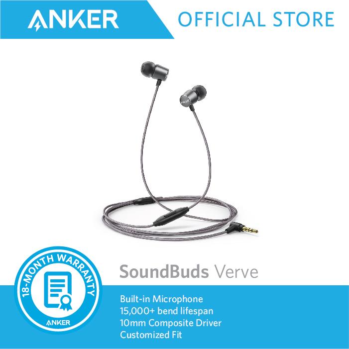 Anker SoundBuds Verve Earphones with Microphone, Wired Headphones