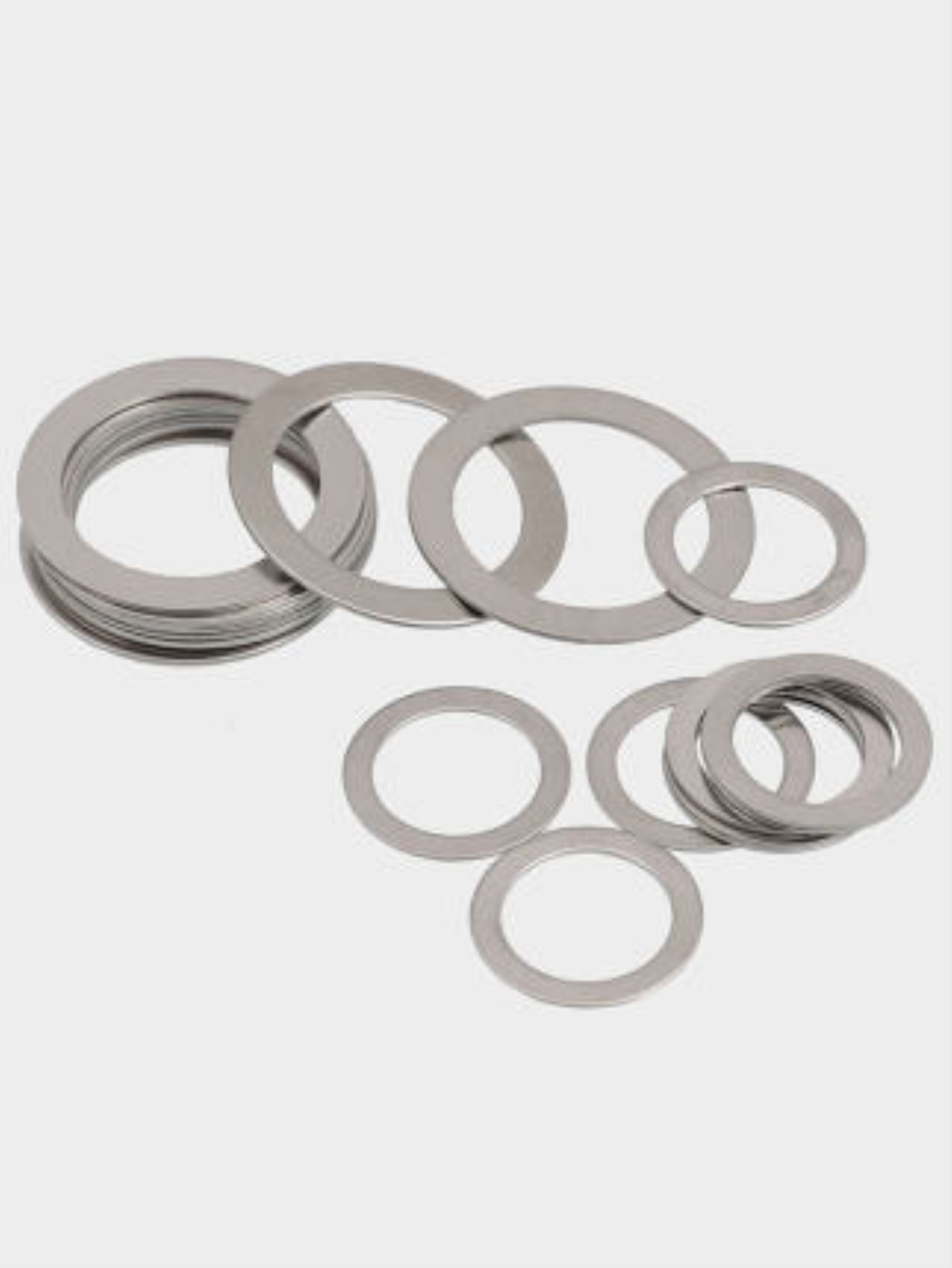 20Pcs M10 Stainless Steel Ultra-thin Washer Flat Gasket 0.1 0.2mm-1mm Thickness 