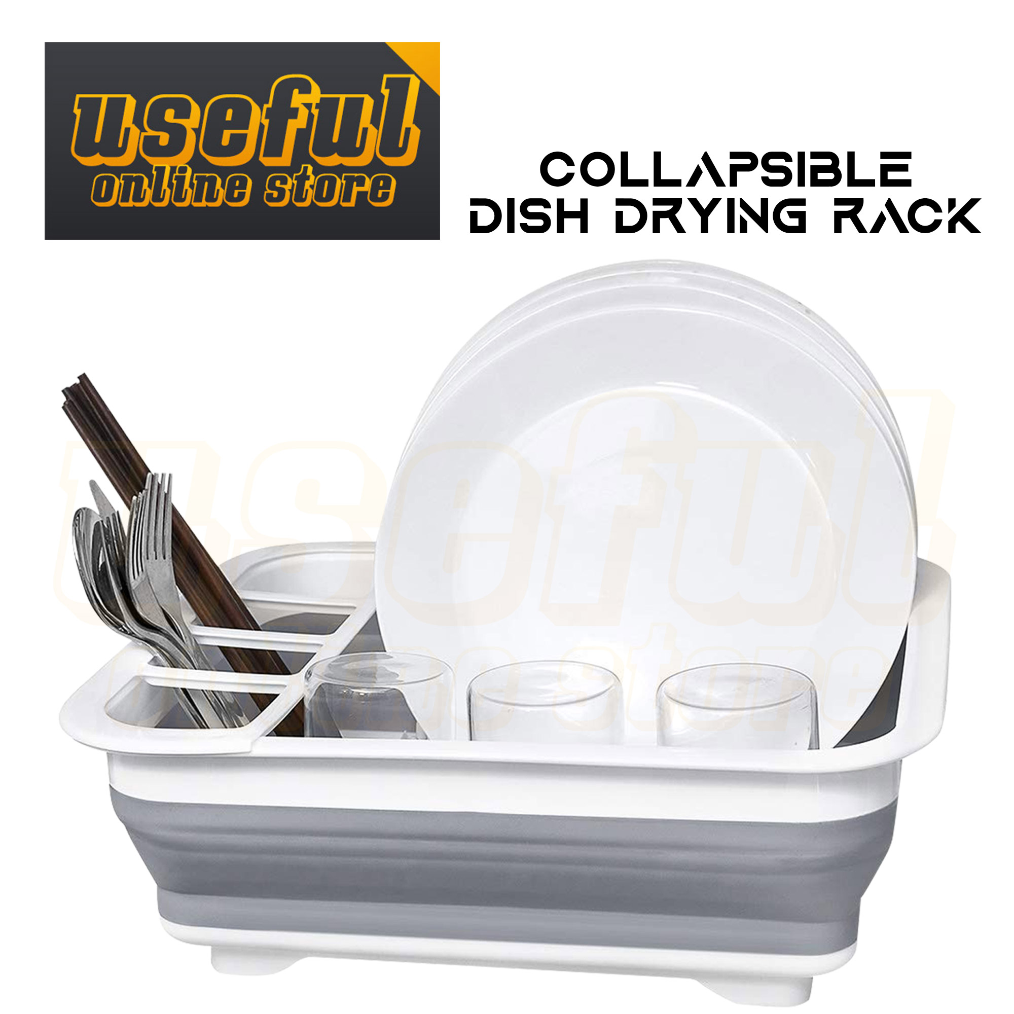 Drain Water Collapsible Dish Drying Rack Popup and Collapse for Easy Storage 