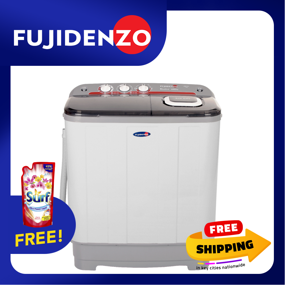 Fujidenzo 7 kg Twin Tub Washing Machine with Dryer JWT701 (Gray