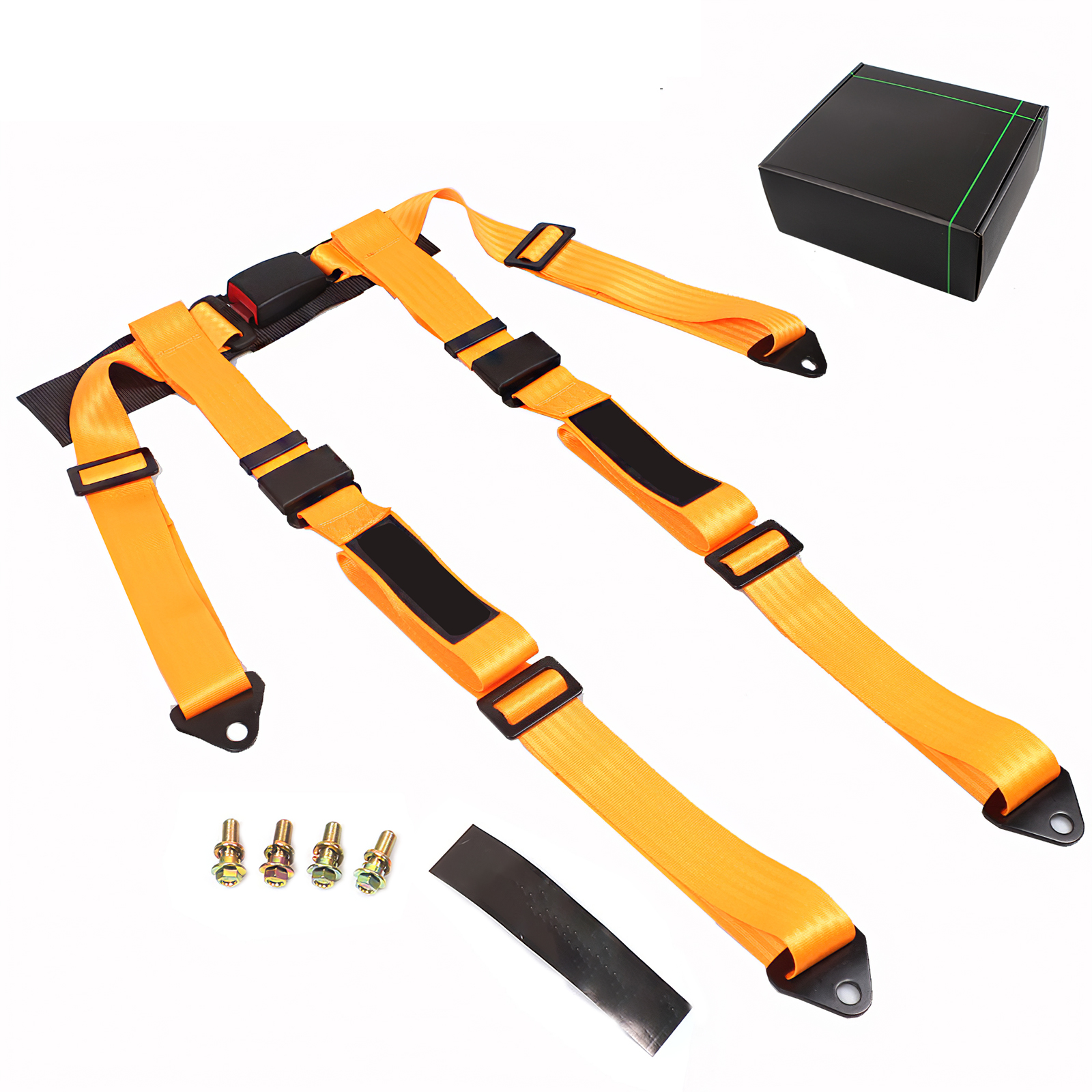 New Universal Sports Racing Harness Seat Belt 4 Point Adjustable Fixing