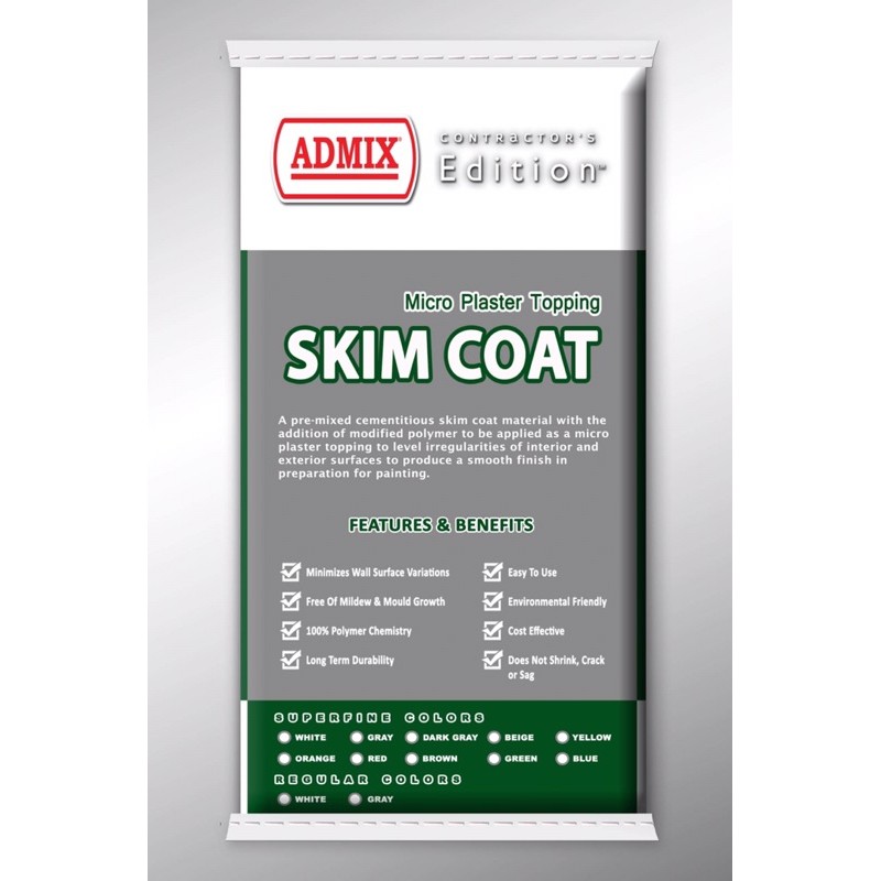 ADMIX SKIM COAT SOLD PER KILO Lazada PH