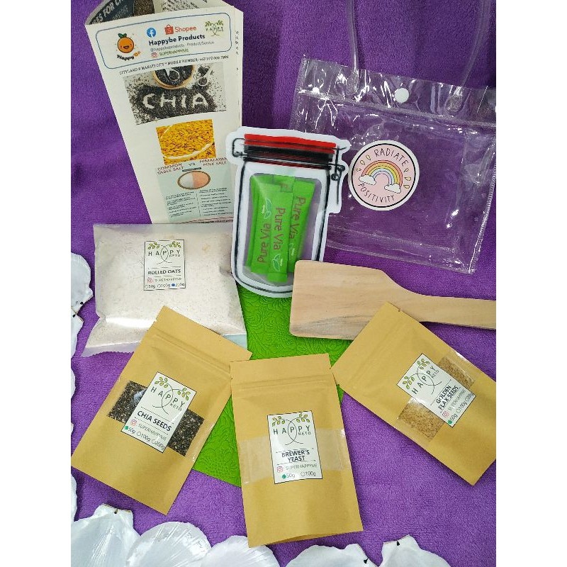 HappyBe Lactation Cookies Bundle (Flax Seeds Chia Seeds Brewer's Yeast